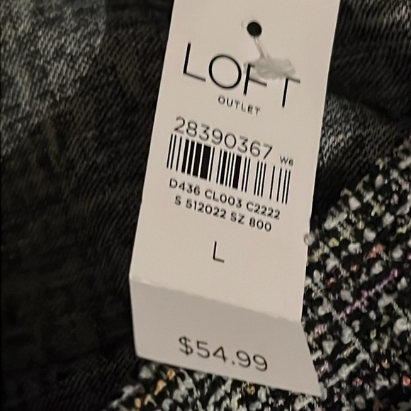 NWT LOFT Tweed Skirt with Belt Large - Picture 6 of 7